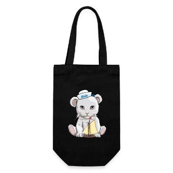 Cats, Teddy, Sailor, Maritime, Sailing Ship, Cat - Gift Bag for Bottles - black - Front