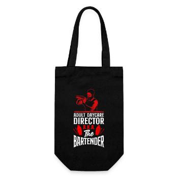 Bartender Mixologist Adult Daycare - Gift Bag for Bottles - black - Front