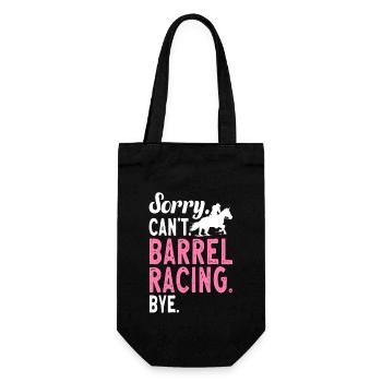 Rodeo Barrel Racing Pferd - Geschenkbeutel für Flaschen - Schwarz - Vorne