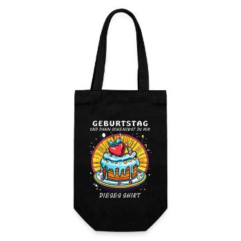 GEBURTSTAG TORTE SCHENCKST DIESES SHIRT - Geschenkbeutel für Flaschen - Schwarz - Vorne