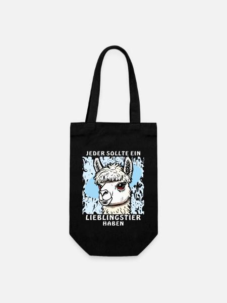 ALPAKA LIEBLINGSTIER - Geschenkbeutel für Flaschen - Schwarz