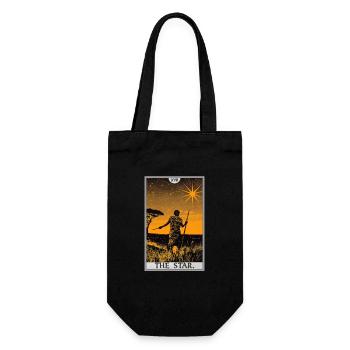 Tarot Cards Tarot Card The Star The Star - Gift Bag for Bottles - black - Front
