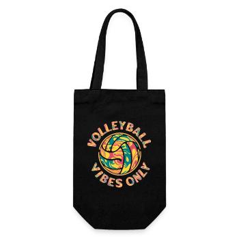 Volleyball Vibes Only Volleyball Volleyballer - Geschenkbeutel für Flaschen - Schwarz - Vorne