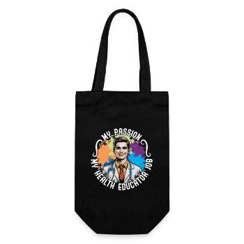 Health Educator My Passion My Health Counselor - Gift Bag for Bottles - black - Front