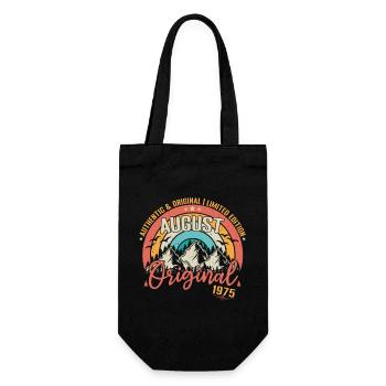 August 1975 August birthday 1975 August - Gift Bag for Bottles - black - Front