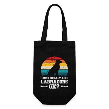 J’aime beaucoup les labradors - Sac à bouteille - noir - Devant