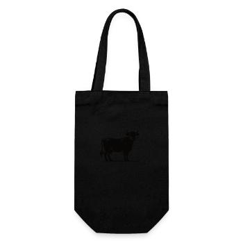 Ich mag Kühe - Geschenkbeutel für Flaschen - Schwarz - Vorne