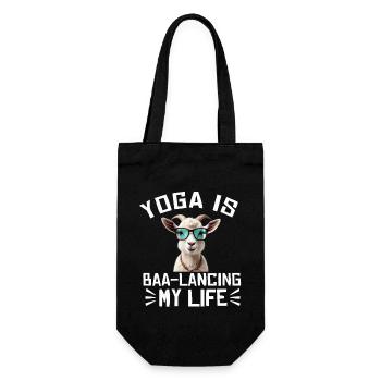 Goat Yoga Balancing My Life - Gift Bag for Bottles - black - Front