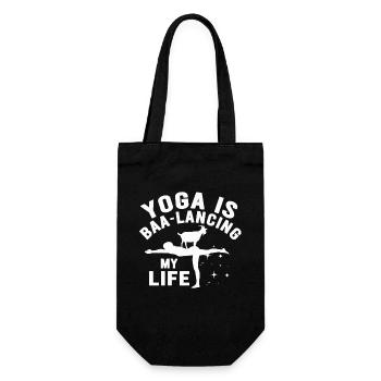 Goat Yoga Balancing My Life - Gift Bag for Bottles - black - Front