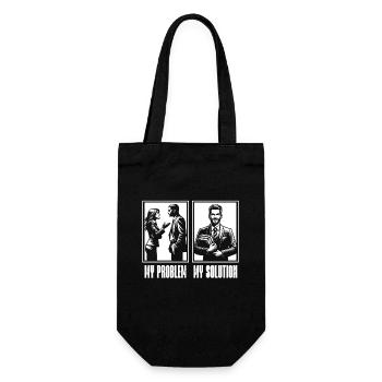 School Counselor My Problem My Pictogram Dad Mom - Gift Bag for Bottles - black - Front
