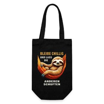 STAY CHILL, LET THE OTHERS TOIL - Gift Bag for Bottles - black - Front