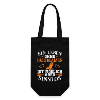 A life without bearded dragons - Gift Bag for Bottles - black - Front