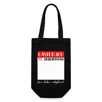 17. Geburtstag Mädchen 17 Jahre Jungen Geschenk - Geschenkbeutel für Flaschen - Schwarz - Vorne