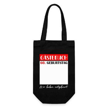 60. Geburtstag Frauen 60 Jahre Männer Geschenk - Geschenkbeutel für Flaschen - Schwarz - Vorne