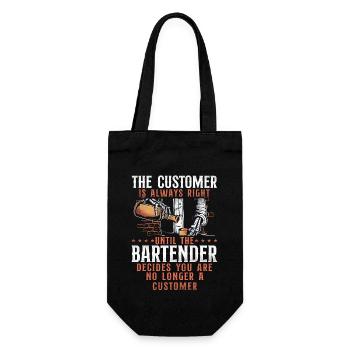 Bartender Mixologist The Customer - Gift Bag for Bottles - black - Front