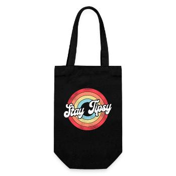 Bartender Mixologist Retro Vintage - Gift Bag for Bottles - black - Front
