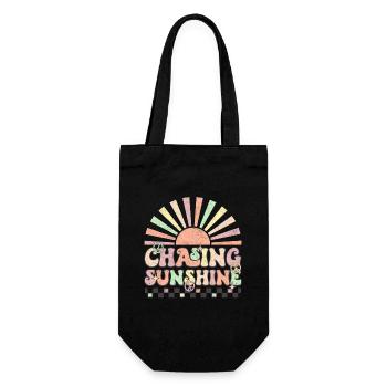Chasing Sunshine - Retro - Gift Bag for Bottles - black - Front