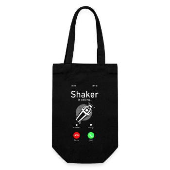 Bartender Mixologist Phone Display - Gift Bag for Bottles - black - Front