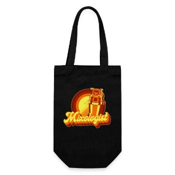 Barman Mixologue Rétro Vintage - Sac à bouteille - noir - Devant