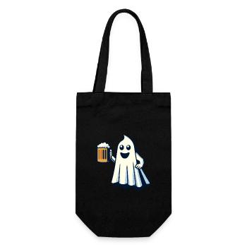 Drôle Boozing Ghost Halloween Party - Sac à bouteille - noir - Devant
