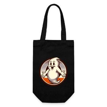 Funny Vintage Ghost Knows Nothing Halloween - Gift Bag for Bottles - black - Front