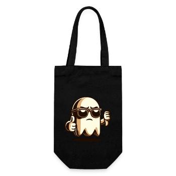 Cool fantôme drôle fête d’Halloween - Sac à bouteille - noir - Devant