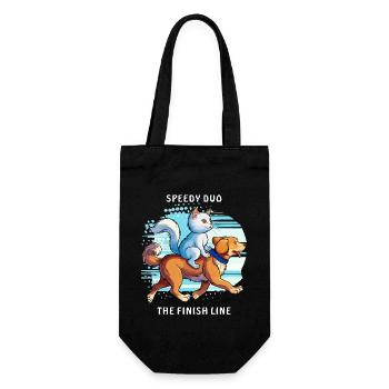 DOG CAT SPEEDY DUO THE FINISH LINE - Gift Bag for Bottles - black - Front