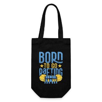 Born To Go Rafting Paddling - Gift Bag for Bottles - black - Front