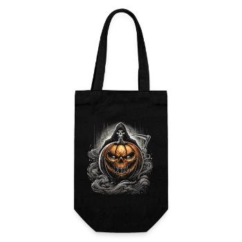 Halloween Pumpkin and Death - Gift Bag for Bottles - black - Front