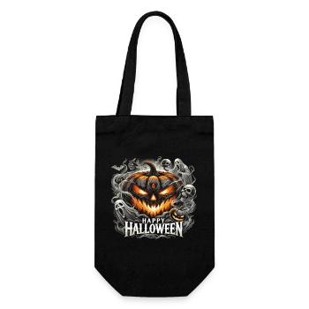 Ghostly Pumpkin Flames - Halloween Shirt - Gift Bag for Bottles - black - Front