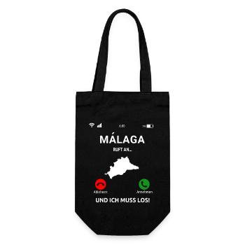 Málaga Andalusien Spanien Urlaub Malaga - Geschenkbeutel für Flaschen - Schwarz - Vorne