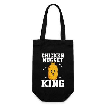 Chicken Nugget Liebhaber Chicken Nuggets - Geschenkbeutel für Flaschen - Schwarz - Vorne