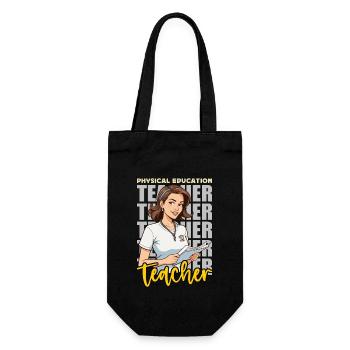 P.E Instructor Physical Education Teacher Educator - Gift Bag for Bottles - black - Front