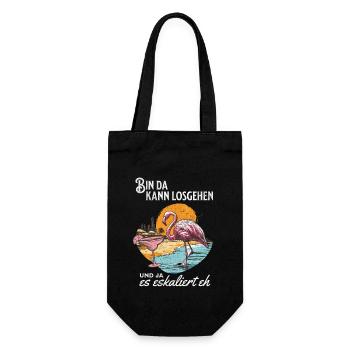 Drôle de flamant rose 'Je suis ici, tu peux y aller' Design - Sac à bouteille - noir - Devant