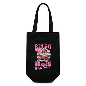 Flamingo 'I'm there can go' for celebrations - Gift Bag for Bottles - black - Front