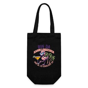 Flamingo 'Bin da kann los' Design Girls' Night Out - Gift Bag for Bottles - black - Front