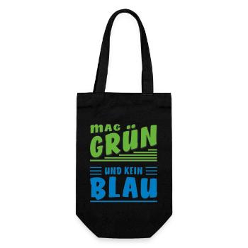 AIME LE VERT ET PAS LE BLEU - Sac à bouteille - noir - Devant