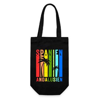 Andalusien Spanien Urlaub Idee - Geschenkbeutel für Flaschen - Schwarz - Vorne
