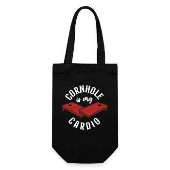 Cornhole Team Bean Bag Player - Geschenkbeutel für Flaschen - Schwarz - Vorne
