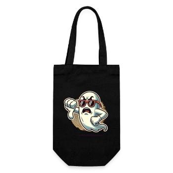 Cool Ghost gives thumbs down Halloween ghost - Gift Bag for Bottles - black - Front