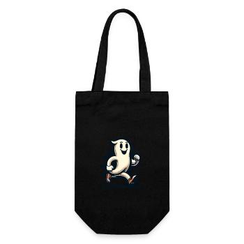 Funny Vintage Ghost Retro Art Style - Gift Bag for Bottles - black - Front