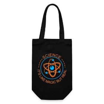 La science, c’est comme de la magie, mais un vrai scientifique - Sac à bouteille - noir - Devant