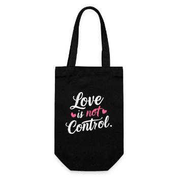 Raising awareness of domestic violence - Gift Bag for Bottles - black - Front