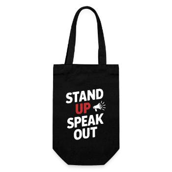 Raising awareness of domestic violence - Gift Bag for Bottles - black - Front