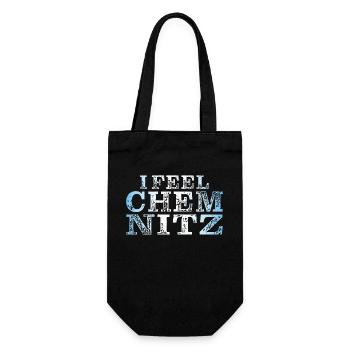 I FEEL CHEMNITZ - Geschenkbeutel für Flaschen - Schwarz - Vorne