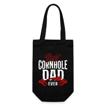 Cornhole Team Bean Bag Player - Geschenkbeutel für Flaschen - Schwarz - Vorne