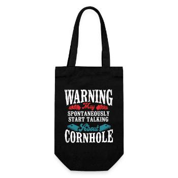Cornhole Team Bean Bag Player - Geschenkbeutel für Flaschen - Schwarz - Vorne