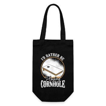 Cornhole Team Bean Bag Player - Geschenkbeutel für Flaschen - Schwarz - Vorne