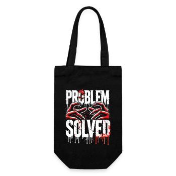 Shocking Solution - Problem Solved - Gift Bag for Bottles - black - Front