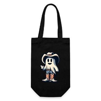 Lustiger Cowboy Geisterjäger Hut Boots Halloween - Geschenkbeutel für Flaschen - Schwarz - Vorne